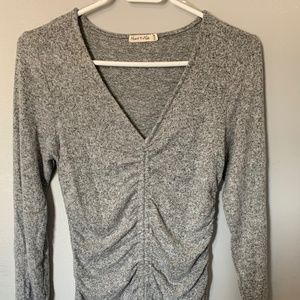 Grey Ruched Dress